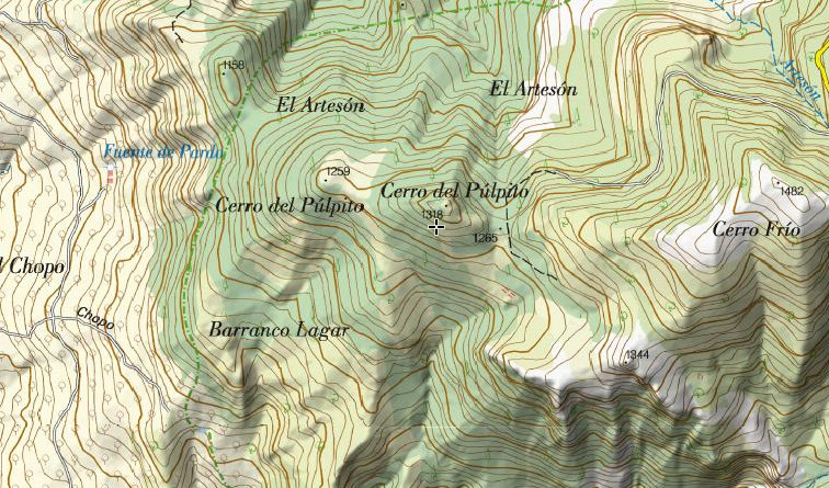 Cerro del Púlpito - Cerro del Púlpito. Mapa