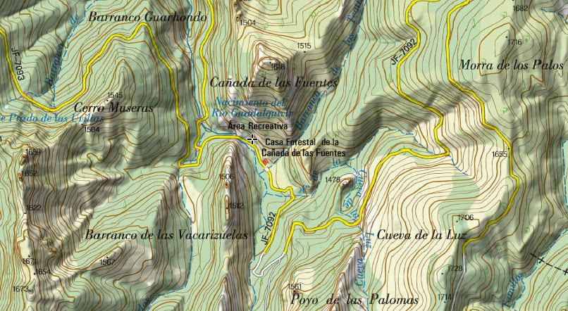 Área recretativa Cañada de las Fuentes - Área recretativa Cañada de las Fuentes. Mapa