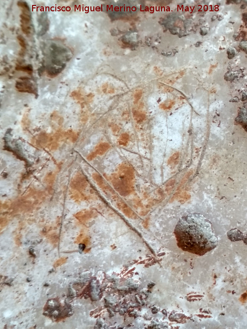 Eremitorio de la Cueva de las Cruces - Eremitorio de la Cueva de las Cruces. Grabado de figura