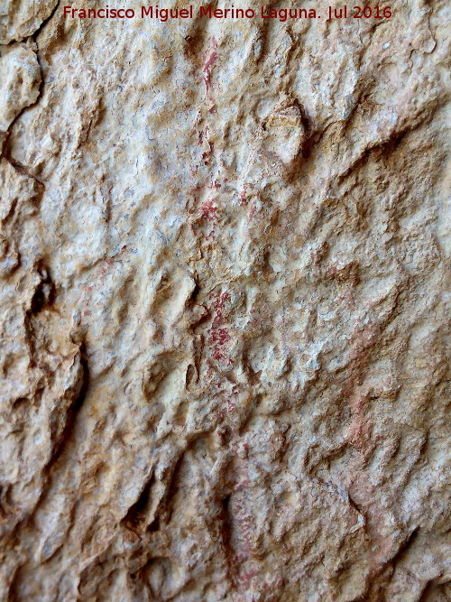 Pinturas rupestres del Arroyo de Tíscar I Grupo I - Pinturas rupestres del Arroyo de Tíscar I Grupo I. Posible antropomorfo golondrina