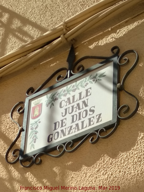 Calle Juan de Dios Gonzlez - Calle Juan de Dios Gonzlez. Placa