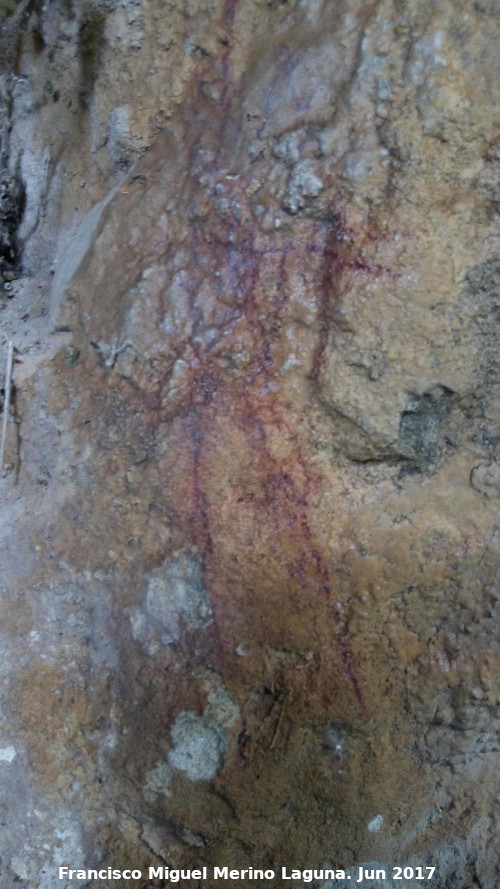 Petroglifos y pinturas rupestres del Abrigo de la Tinaja V - Petroglifos y pinturas rupestres del Abrigo de la Tinaja V. Pinturas rupestres