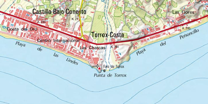 Faro de Torrox - Faro de Torrox. Mapa