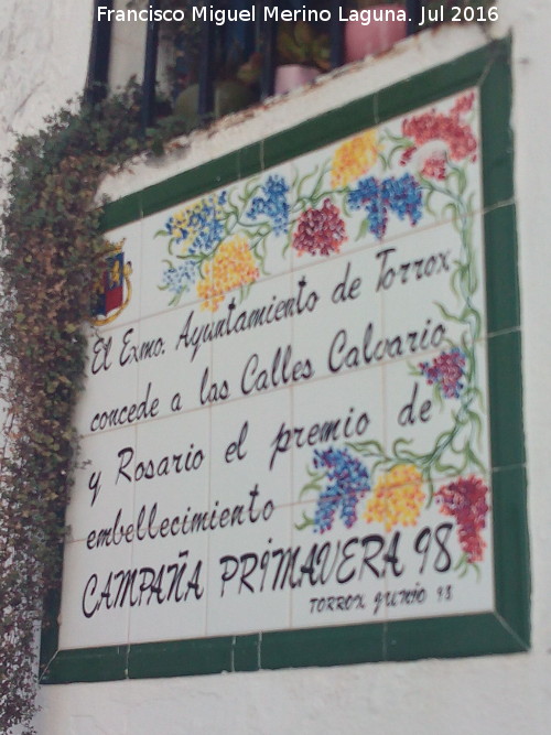 Calle Calvario - Calle Calvario. Premio
