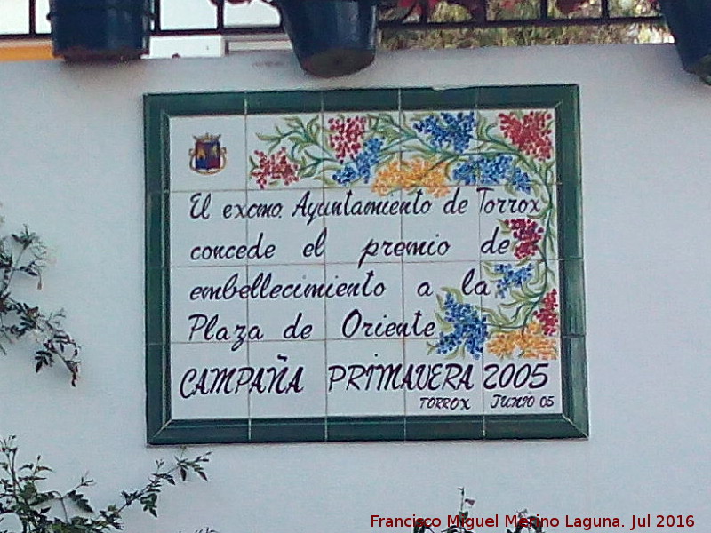 Plaza de Oriente - Plaza de Oriente. Premio