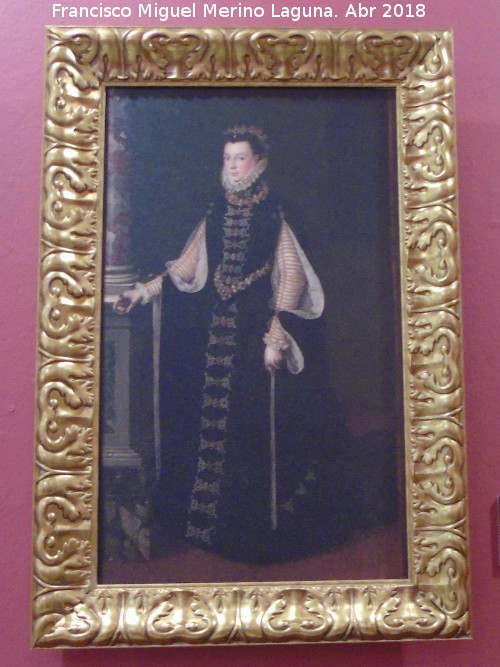 Felipe II - Felipe II. Isabel de Valois. Copia del cuadro de Anguisola Sofonisra. Exposicin Palacio Episcopal Salamanca