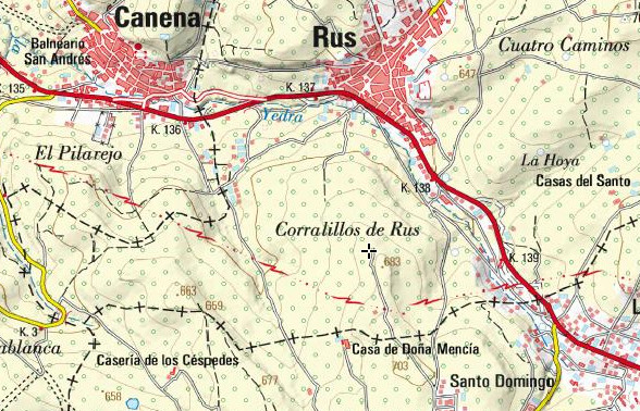 Corralillos de Rus - Corralillos de Rus. Mapa