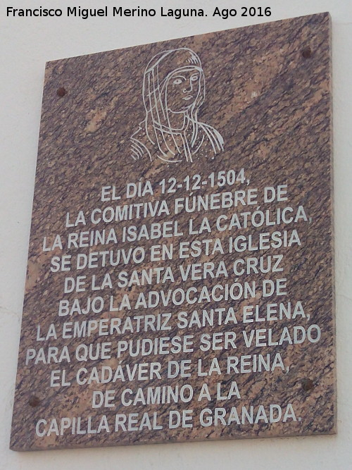 Ermita de la Santa Vera Cruz - Ermita de la Santa Vera Cruz. Placa