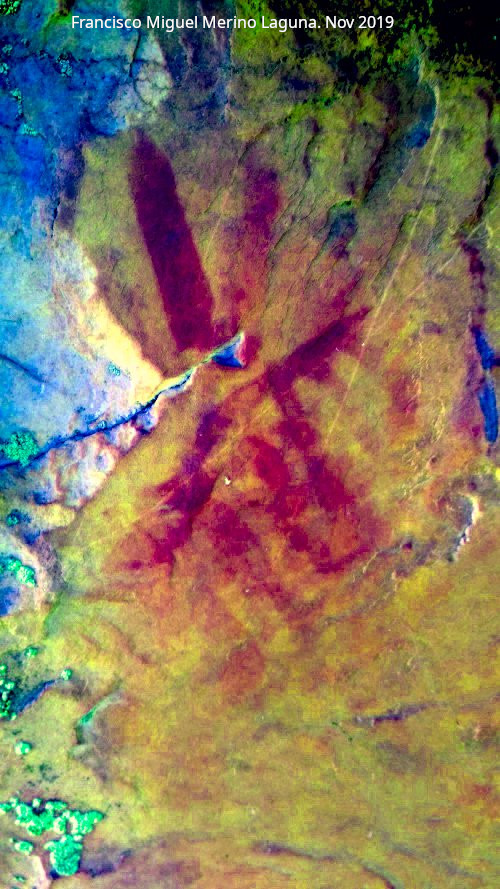 Pinturas rupestres del Arroyo del Chortal I - Pinturas rupestres del Arroyo del Chortal I. Tratada con Dstretch