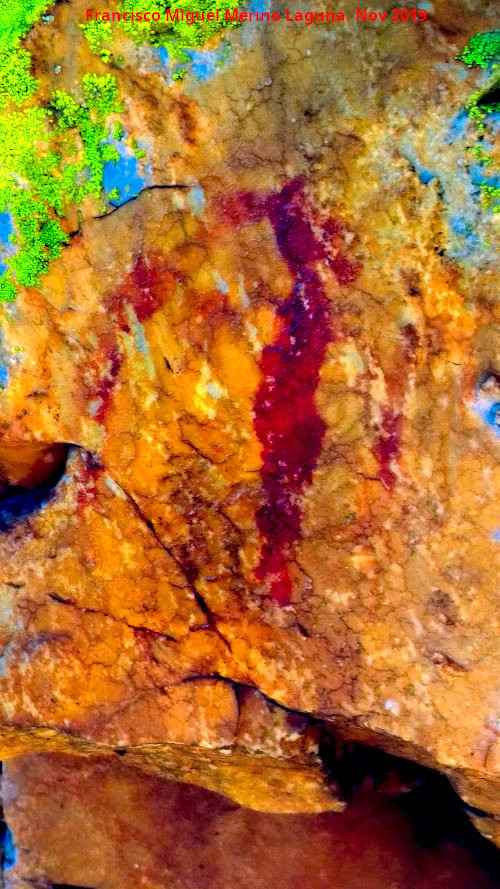 Pinturas rupestres del Cimbarrillo de Mara Antonia I - Pinturas rupestres del Cimbarrillo de Mara Antonia I. Tratada con Dstretch