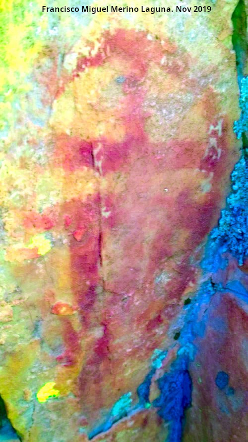 Pinturas rupestres del Cimbarrillo de Mara Antonia I - Pinturas rupestres del Cimbarrillo de Mara Antonia I. Tratada con Dstretch
