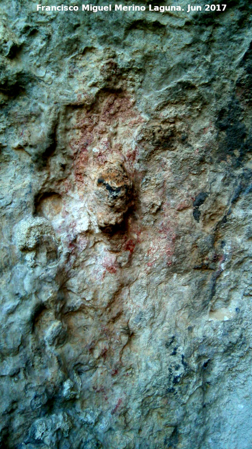 Pinturas rupestres de la Cueva de los Molinos - Pinturas rupestres de la Cueva de los Molinos. Parte baja del grupo II