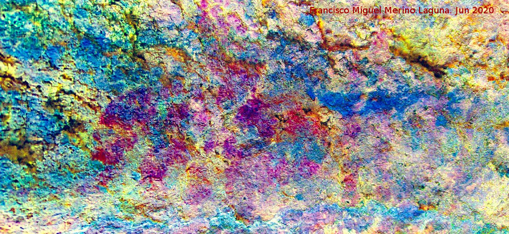 Pinturas rupestres de la Cueva de los Molinos - Pinturas rupestres de la Cueva de los Molinos. Tratada con Dstretch