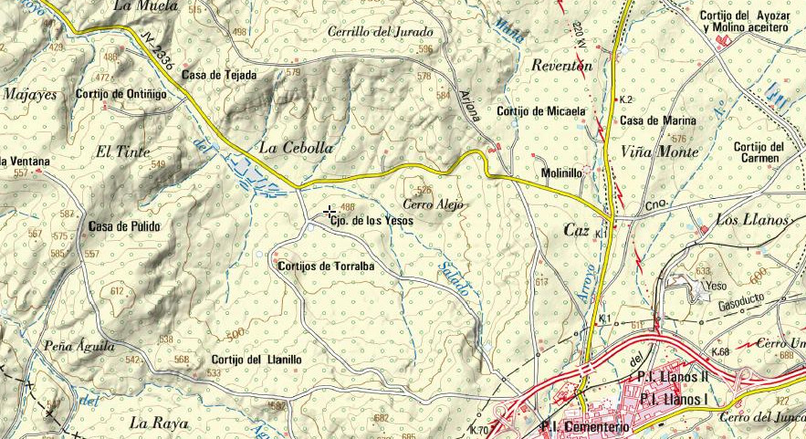 Cortijo de los Yesos - Cortijo de los Yesos. Mapa