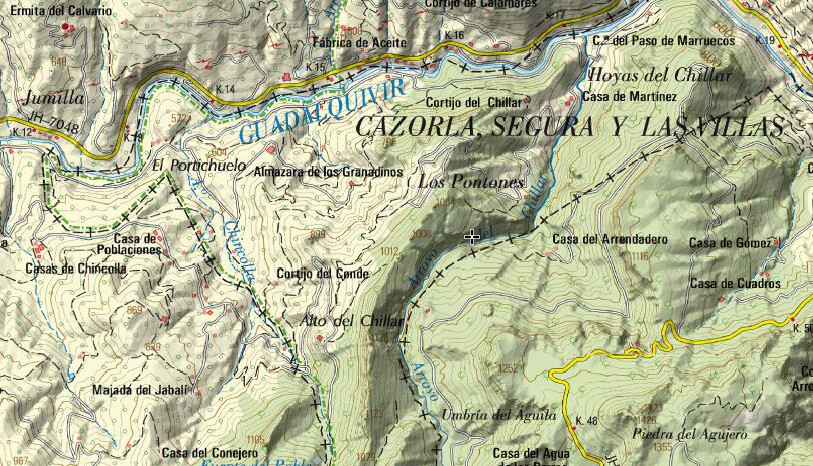Arroyo del Chillar - Arroyo del Chillar. Mapa
