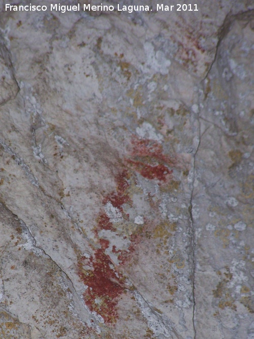 Pinturas rupestres de la Mella I - Pinturas rupestres de la Mella I. Barra del techo