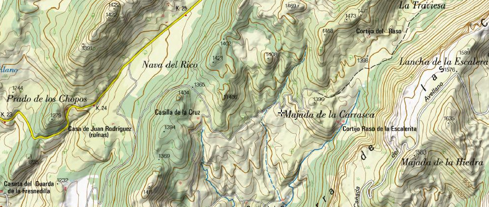 Ventana de la Majada de la Carrasca - Ventana de la Majada de la Carrasca. Mapa