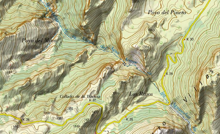 Cascada de Gil Cobo - Cascada de Gil Cobo. Mapa