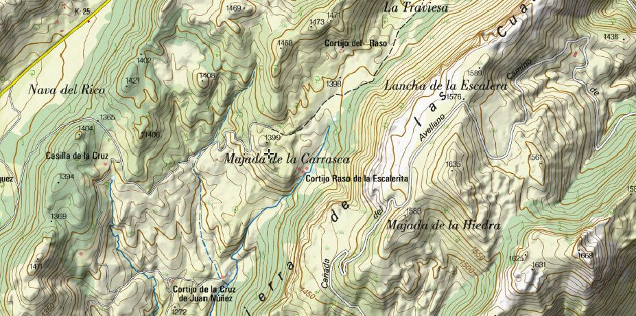Majada de la Carrasca - Majada de la Carrasca. Mapa