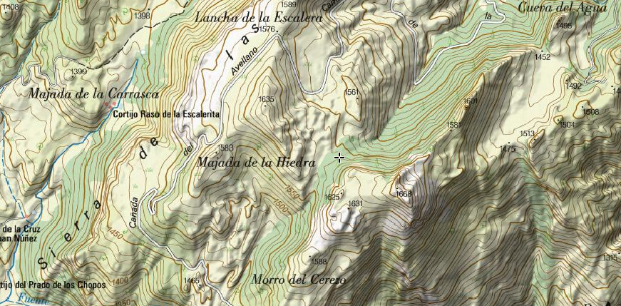 Collado de los Muertos - Collado de los Muertos. Mapa