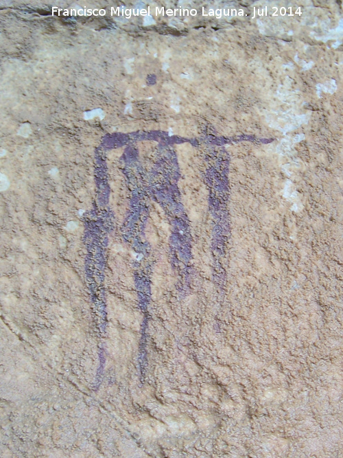 Pinturas rupestres del Abrigo de Vtor I - Pinturas rupestres del Abrigo de Vtor I. Pectiniforme central