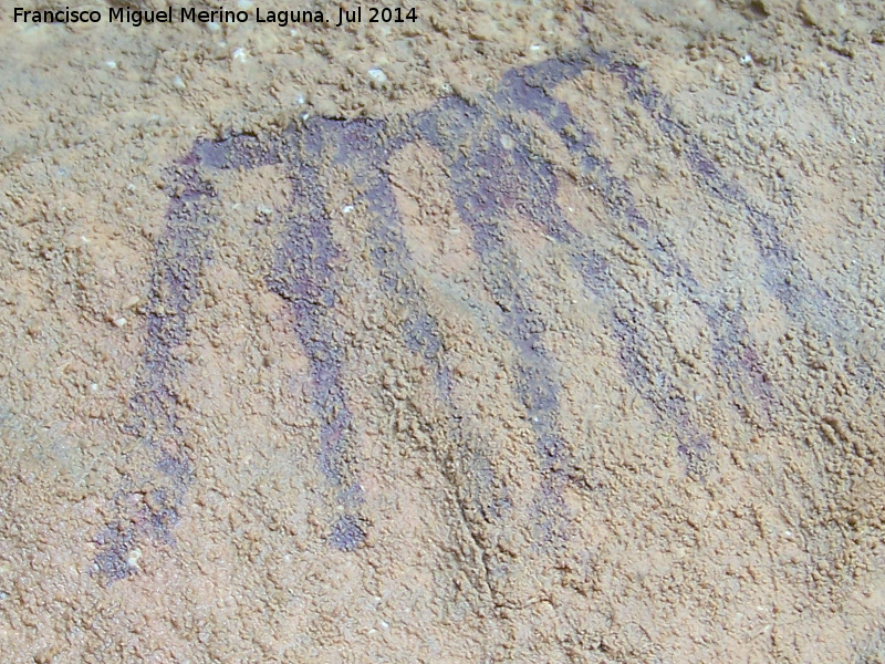 Pinturas rupestres del Abrigo de Vtor I - Pinturas rupestres del Abrigo de Vtor I. Pectiniforme de la derecha