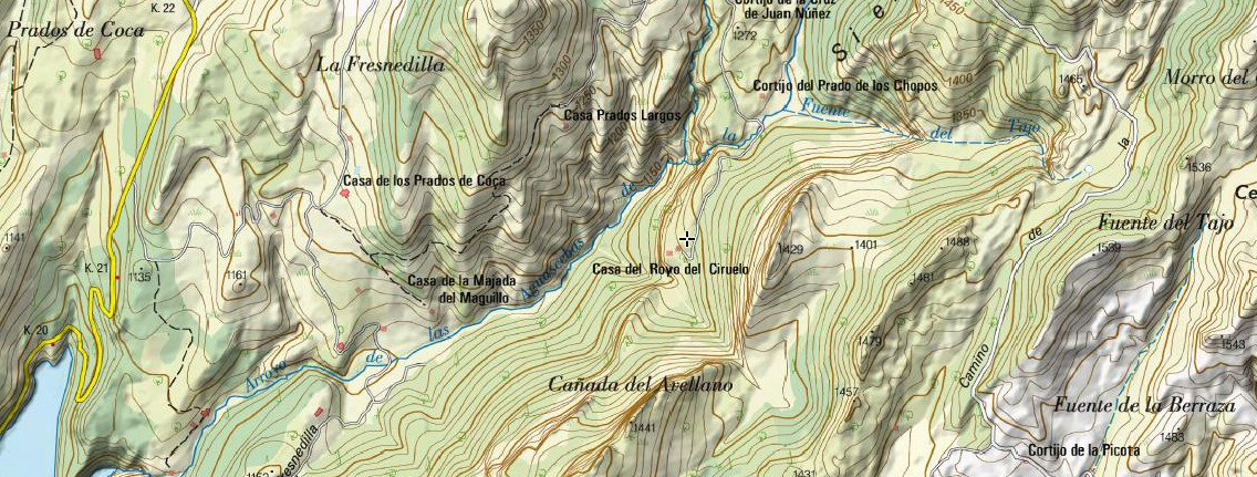 Calzada del Royo del Ciruelo - Calzada del Royo del Ciruelo. Mapa