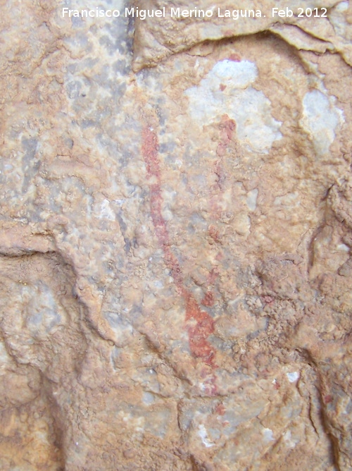 Pinturas rupestres del Abrigo de Mingo - Pinturas rupestres del Abrigo de Mingo. Y. Posible cornamenta de ciervo
