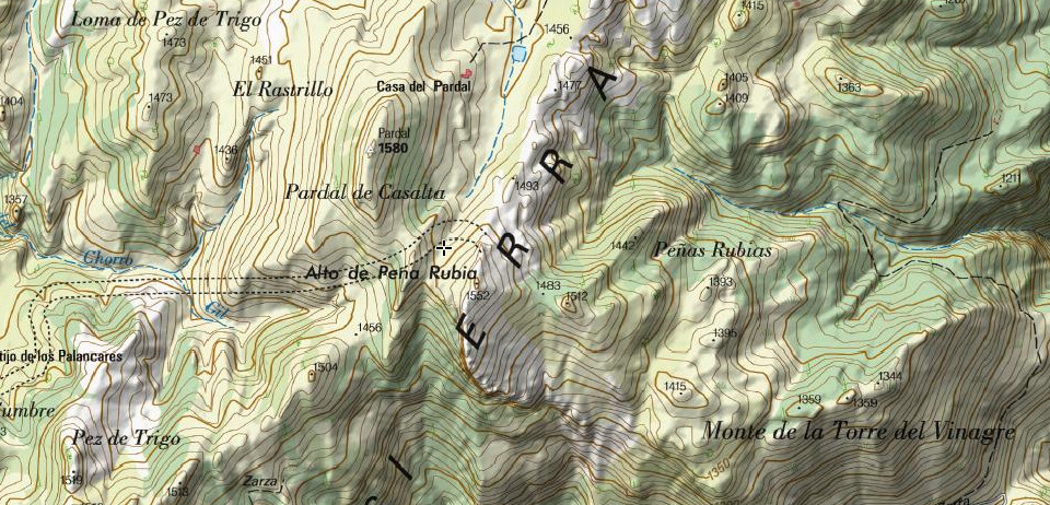 Collado del Pez del Trigo - Collado del Pez del Trigo. Mapa