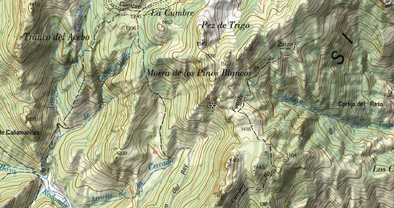 Camino de la Morra de los Pinos Blancos - Camino de la Morra de los Pinos Blancos. Mapa