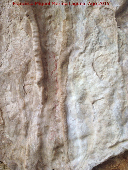 Pinturas rupestres del Abrigo de la Lancha IV - Pinturas rupestres del Abrigo de la Lancha IV. Barra de la izquierda