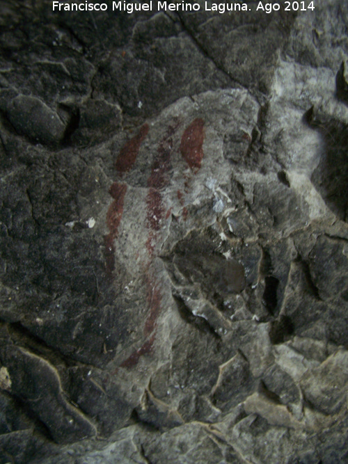 Pinturas rupestres del Abrigo I del To Serafn - Pinturas rupestres del Abrigo I del To Serafn. Barras del Grupo IV
