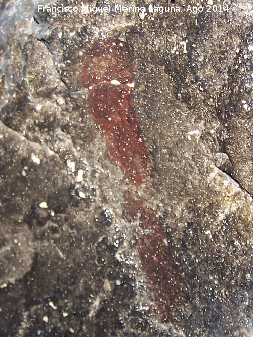 Pinturas rupestres del Abrigo I del To Serafn - Pinturas rupestres del Abrigo I del To Serafn. Barra