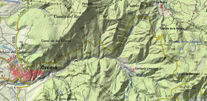 Laguna de Orcera - Laguna de Orcera. Mapa