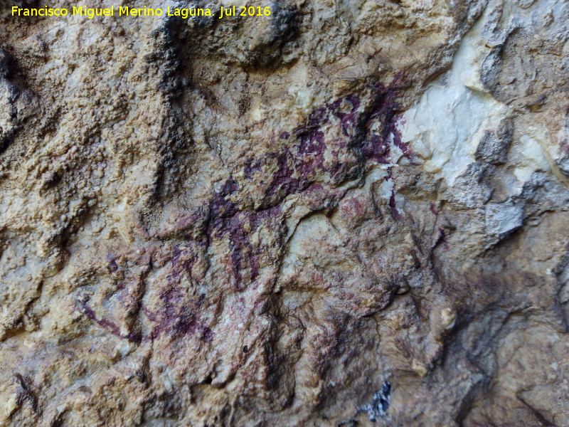 Pinturas rupestres del Abrigo de Manolo Vallejo - Pinturas rupestres del Abrigo de Manolo Vallejo. Cabra montesa