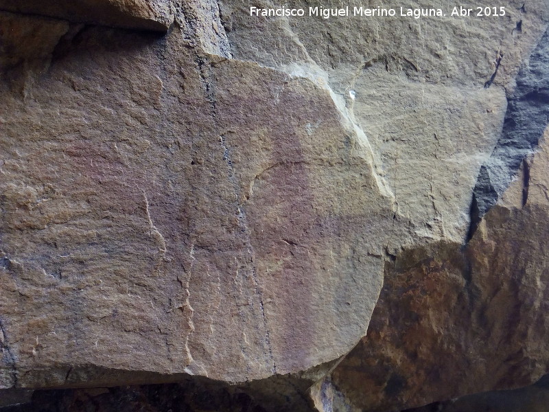 Pinturas rupestres del Collado de la Aviacin - Pinturas rupestres del Collado de la Aviacin. Ramiforme derecho del Grupo II