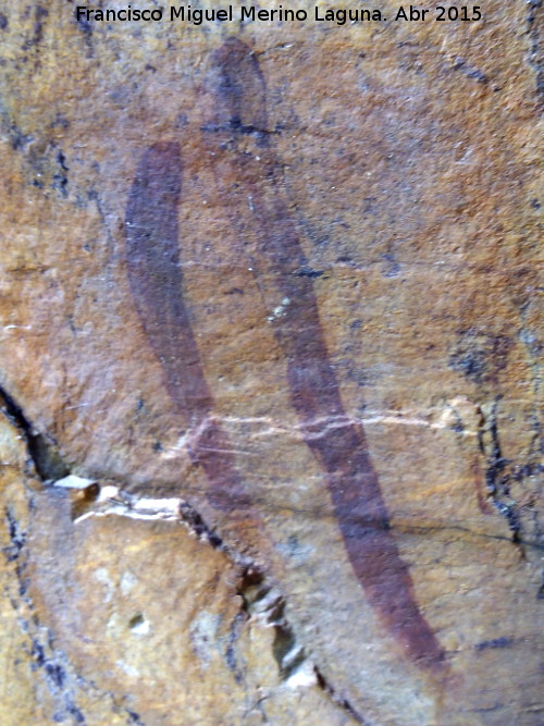 Pinturas rupestres del Collado de la Aviacin - Pinturas rupestres del Collado de la Aviacin. Barras del Grupo III
