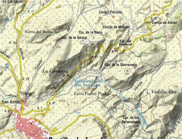 Cortijada de la Sierrezuela - Cortijada de la Sierrezuela. Mapa