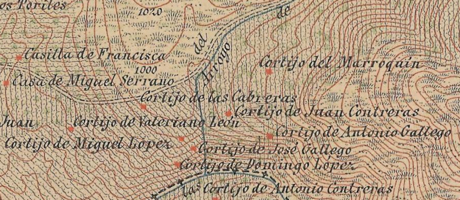 Cortijo de las Cabreras - Cortijo de las Cabreras. Mapa histrico
