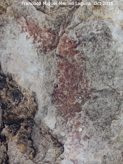 Pinturas rupestres del Abrigo de Ro Fro II - Pinturas rupestres del Abrigo de Ro Fro II. Mancha