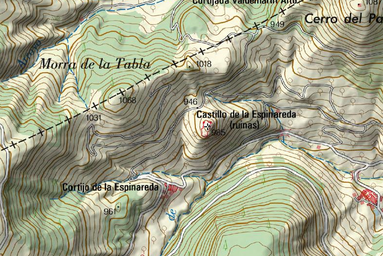 Castillo de La Espinareda - Castillo de La Espinareda. Mapa