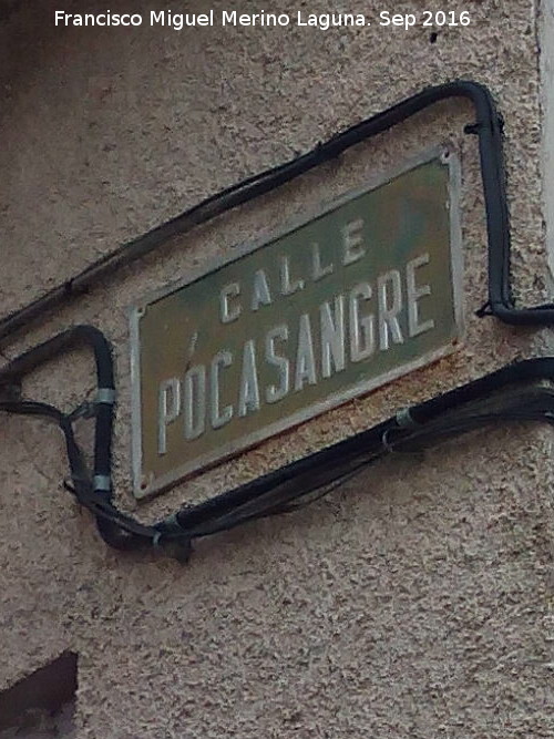 Calle Pocasangre - Calle Pocasangre. Placa