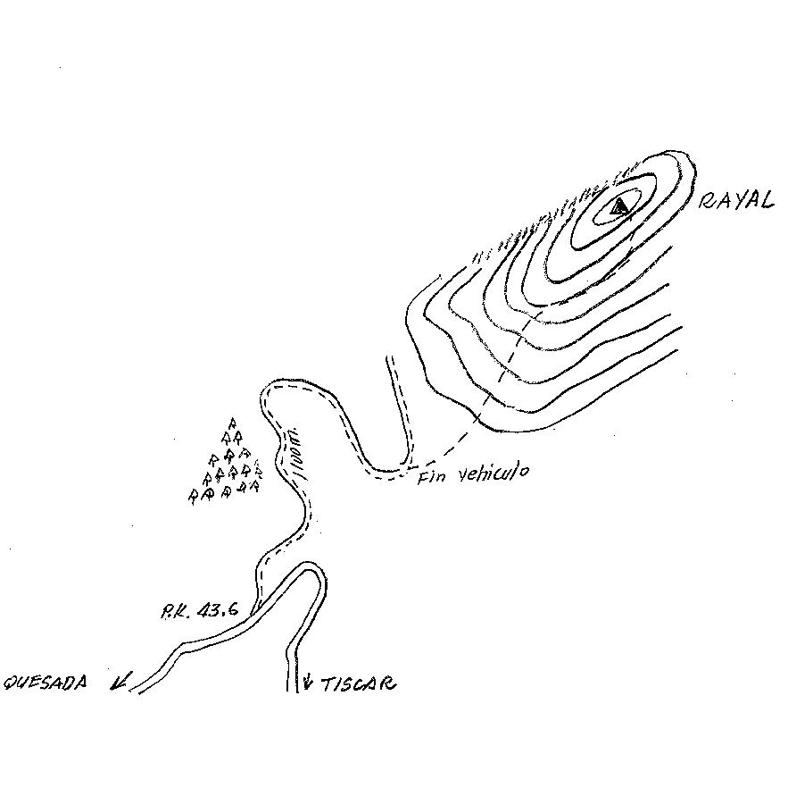 Vrtice geodsico del Rayal - Vrtice geodsico del Rayal. Ruta