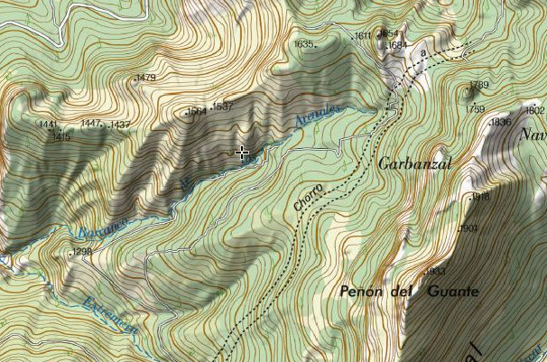 Barranco de los Arenales - Barranco de los Arenales. Mapa