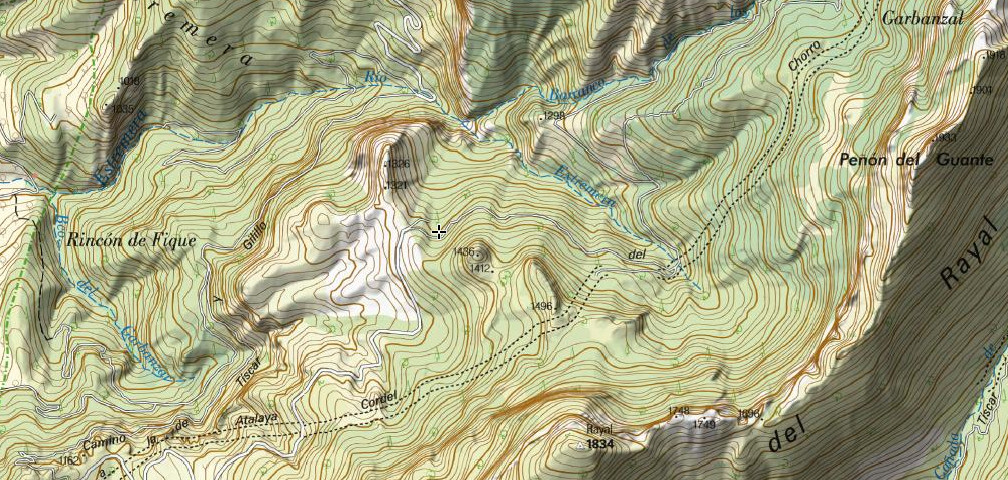 Fuente por encima de la Cerrada Extremera - Fuente por encima de la Cerrada Extremera. Mapa