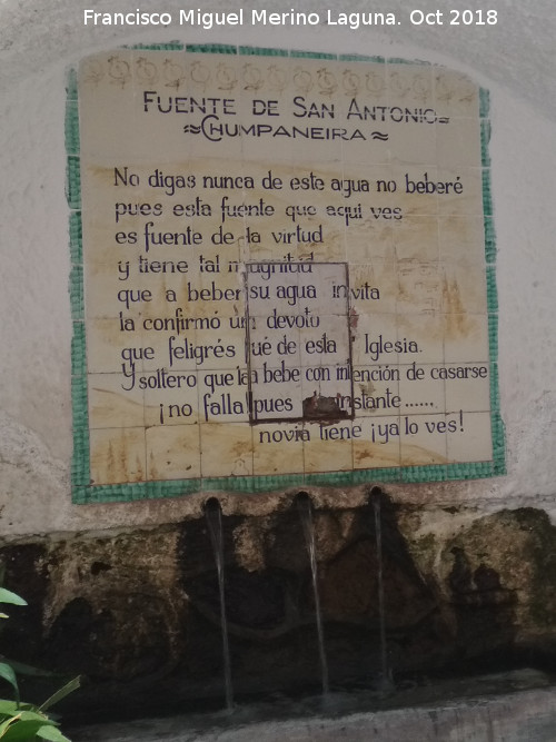 Fuente de San Antonio - Fuente de San Antonio. Azulejos y caos