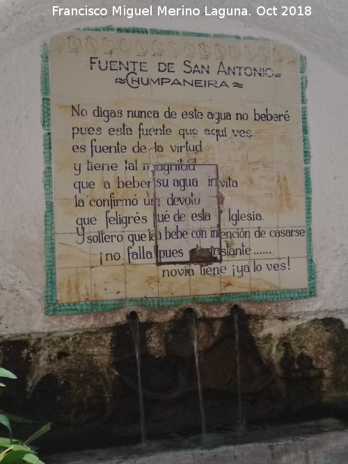 Fuente de San Antonio - Fuente de San Antonio. Azulejos y caos