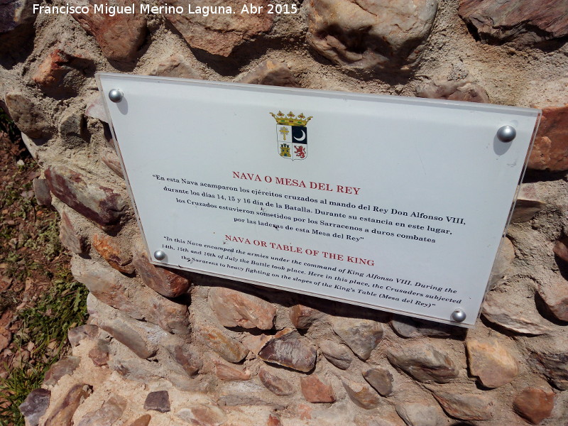 Batalla de las Navas de Tolosa - Batalla de las Navas de Tolosa. Mesa del Rey