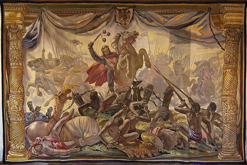 Batalla de las Navas de Tolosa - Batalla de las Navas de Tolosa. Vicente Pascual. Tapiz