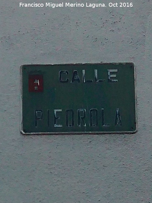 Calle Piedrola - Calle Piedrola. Placa